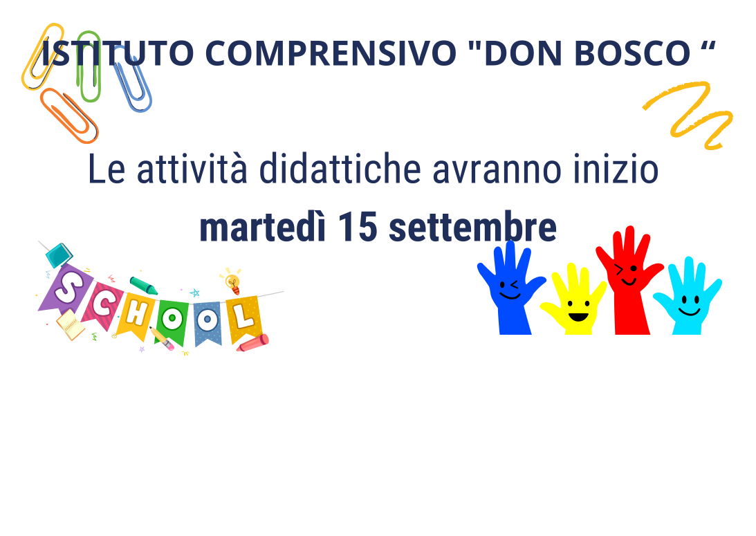 Inizio attività didattiche